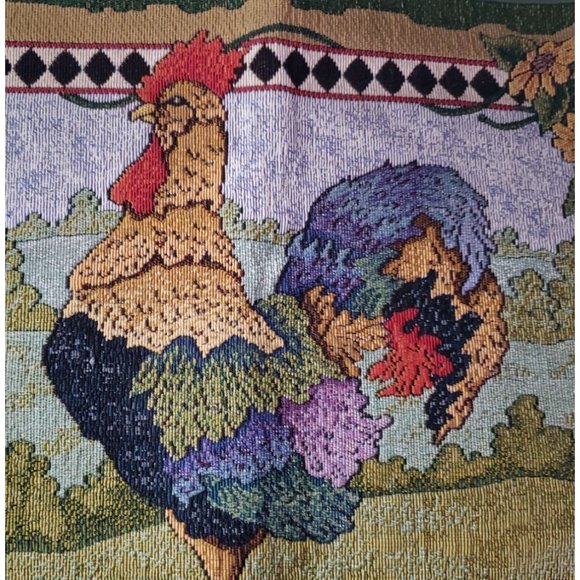 Tapestry kitchen Floor Mat Beth Yarbrough 19"x27" Woven  Rooster - Picture 3 of 4